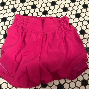 Lululemon hotty hot shorts sonic pink